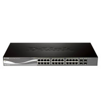 قیمت و خرید سوییچ شبکه مدیریتی 24 پورت + 4 پورت SFP با 4 پورت PoE دی لینک مدل DGS-1500-28P | نت ران